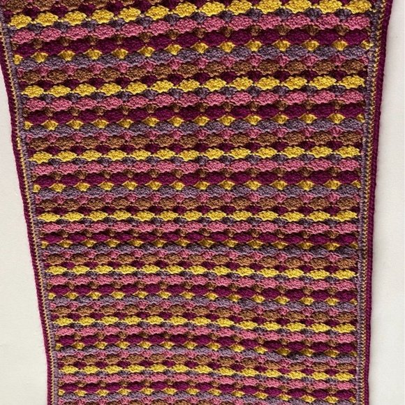 4/$25 Crochet Afghan Baby Blanket Throw Handmade Shell Stitch Small 23 X 32 - Picture 2 of 7